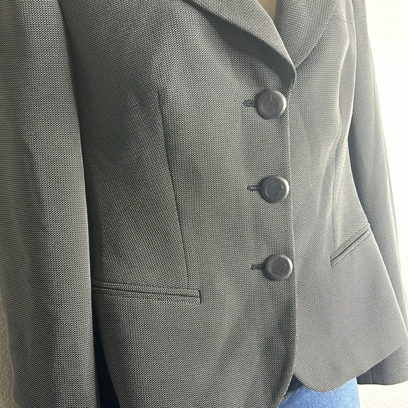 Giorgio Armani button front shoulder pads academia blazer - Picture 2 of 11